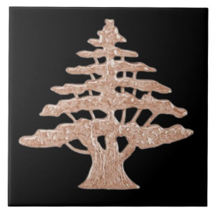 Azulejo de pared de árbol de cedro dorado maronita