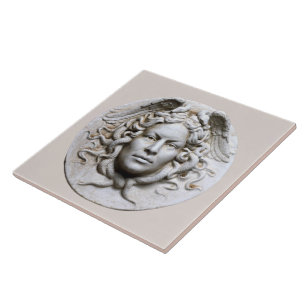 Azulejo de pared Medusa de mármol beige neutro