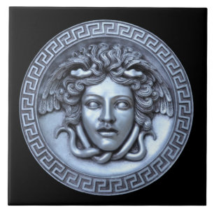 Azulejo de pared Medusa de plata