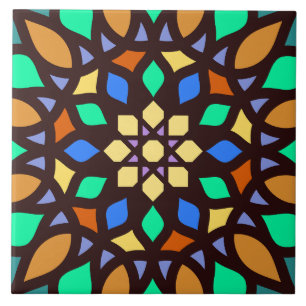 azulejo de patrón geométrico de mosaico islámico