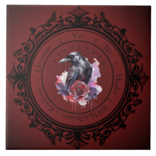 Azulejo de Péndulo Cuervo Gótico Rojo