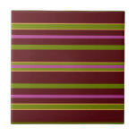 Azulejo De rayas<br><div class="desc">Esta baldosa tiene rayas marrones, verdes y naranjas... ... ¡Hazte con una en Zazzle! Mezclar el azulejo con un color sólido a juego o colocar un azulejo vertical y otro azulejo horizontal para un aspecto moderno y fresco... ... Comprar una de mis mezclas rayadas de color tierra y hacer coincidir...</div>