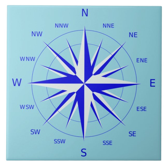 Azulejo de Rosa de los Vientos (Frente)