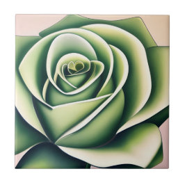 Azulejo de Rosa Esmeralda Art Deco