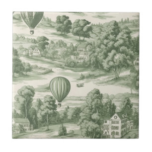 Azulejo de toile de campo verde (6)
