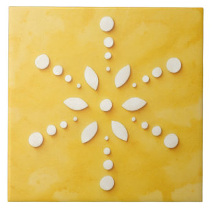 Azulejo de vacaciones de invierno de copo de nieve