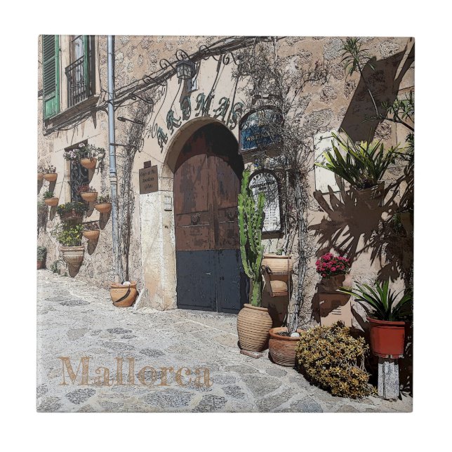 azulejo de Valldemossa en la isla de Mallorca (Frente)