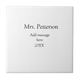 Azulejo De vuelta a la apreciación de los profesores escol