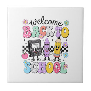 Azulejo De vuelta a la escuela Bienvenido de nuevo a la es