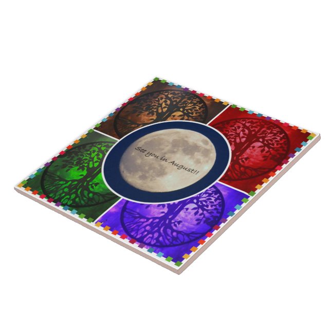 Azulejo Debajo de los cielos de agosto… (Lado)