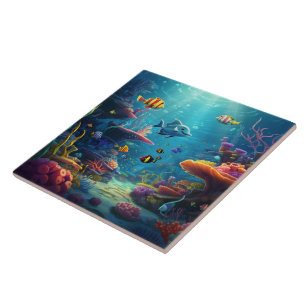 Azulejo debajo del mar Mantenga o diseñe su