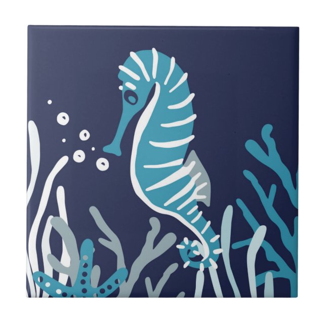 Azulejo Debajo del mar - Seahorse (Frente)