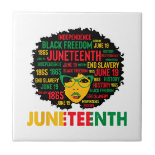 Azulejo Decimoctava mujer reina afroamericana afro negro