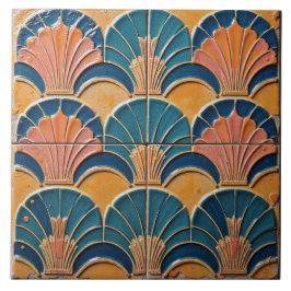 Azulejo Deco Seashell Fanfare