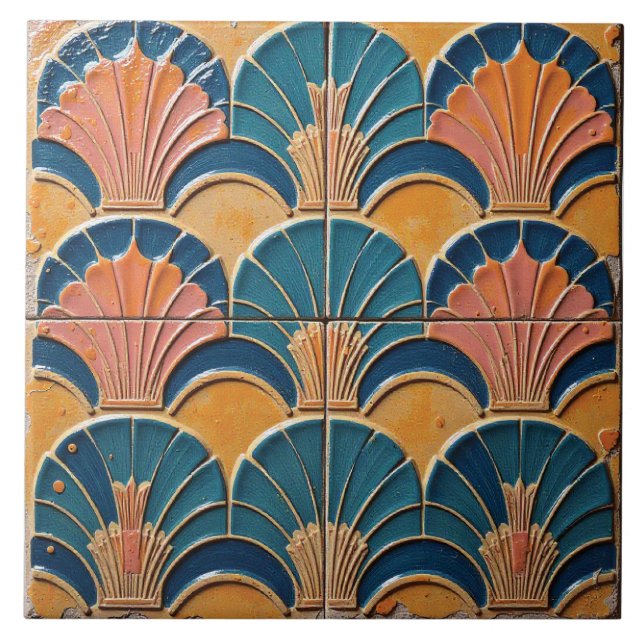 Azulejo Deco Seashell Fanfare (Frente)