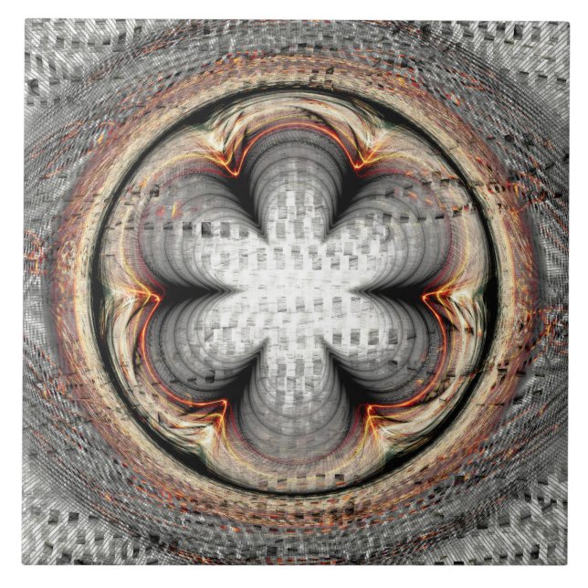 Azulejo Decoración abstracta de flores (Frente)