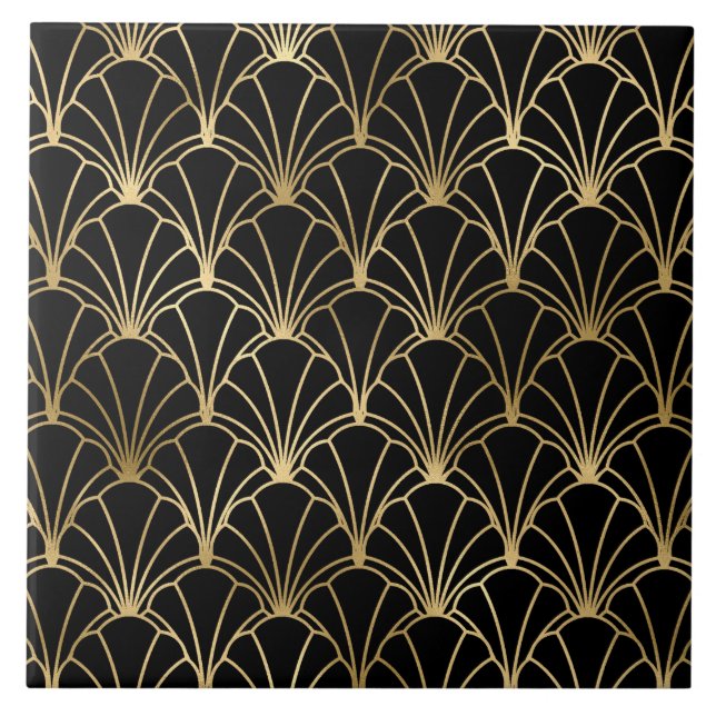 Azulejo decoración art deco hogar cerámica (Frente)