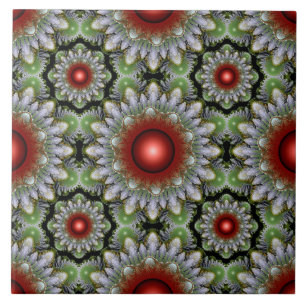 Azulejo Decoración coloreada y roja para los navidades