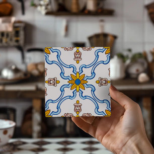 Azulejo Decoración costera vintage de Lisboa para el hogar