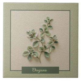 Azulejo Decoración de cocina con hierba de orégano en reli