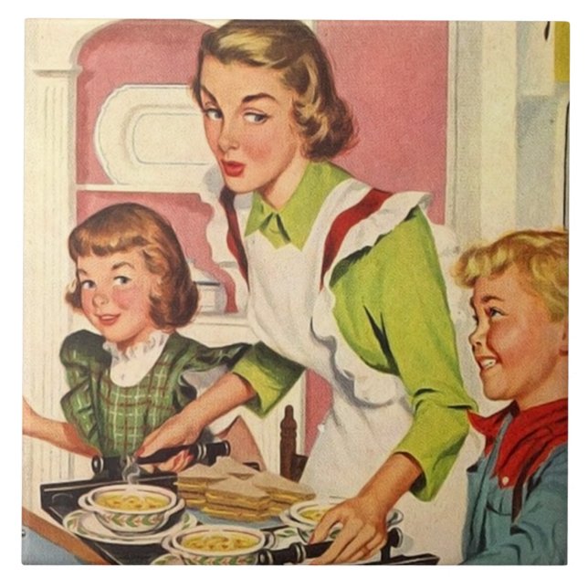 Azulejo decoración de cocina retro (Frente)