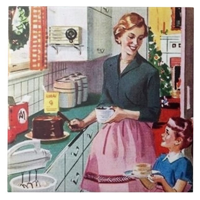 Azulejo decoración de cocina retro (Frente)