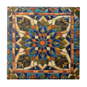 Azulejo Decoración de color azul celeste mosaico