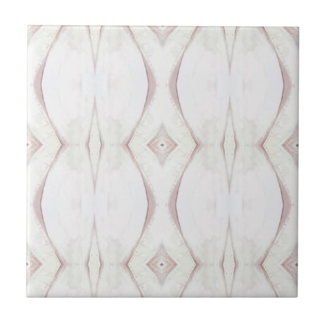 Azulejo Decoración de diseño de arte geométrico marfil-bla (Frente)