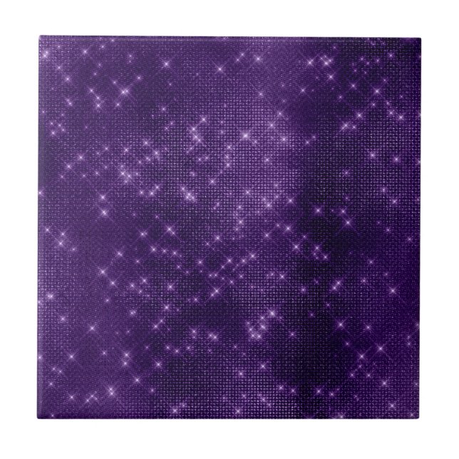 Azulejo Decoración de Glam Purple Stars (Frente)