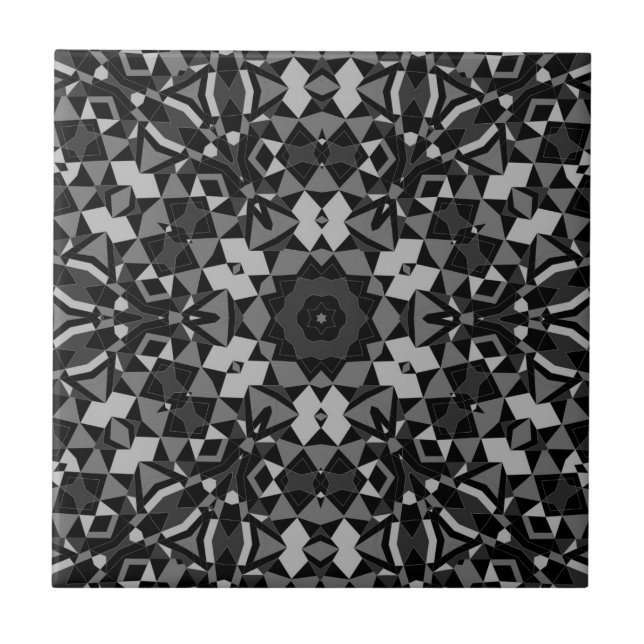 Azulejo Decoración de gris verde negro sin foco (Frente)