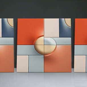 Azulejo Decoración de hogar minimalista con relieve falso