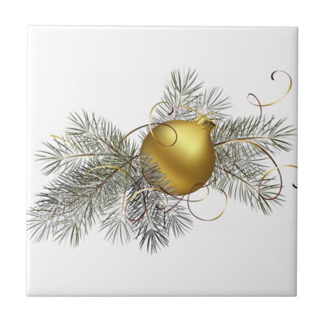 Azulejo Decoración de oro festivo (Frente)