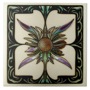 Azulejo Decoración de pared de cardo Art Déco Arte Nouveau