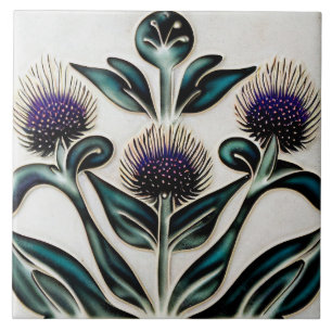 Azulejo Decoración de pared de cardo Art Deco Arte Nouveau