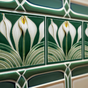 Azulejo Decoración de pared de lirio Arte Nouveau Arte Dec