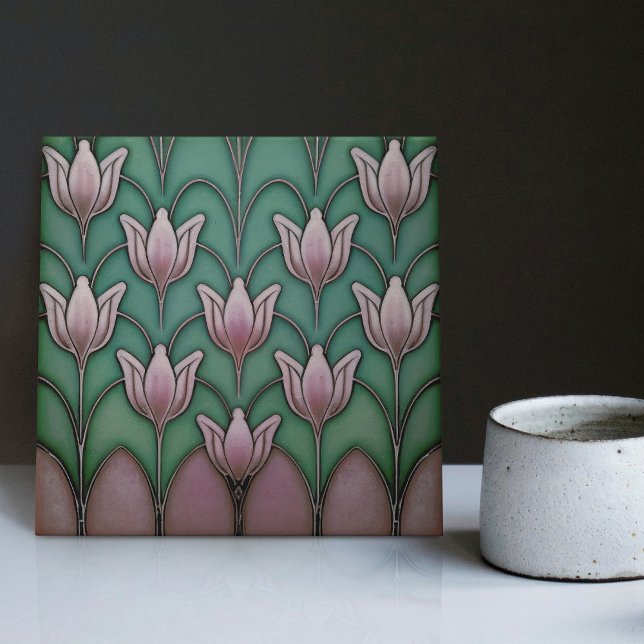 Azulejo Decoración de pared de tulipanes azul violeta simé (Subido por el creador)
