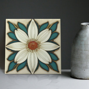 Azulejo Decoración de pared floral Art Deco Daisy Art Nouv