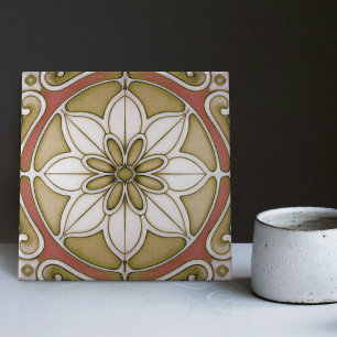 Azulejo Decoración de pared floral Art Deco Salpicadero Ar