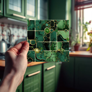 Azulejo Decoración de pared verde esmeralda mosaico modern