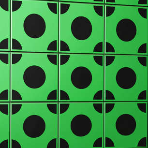 Azulejo Decoración de pared verde esmeralda y negro Cuad