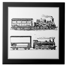 Azulejo decoración de trenecito blanco blanco fresco