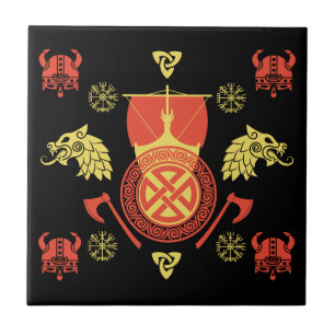 Azulejo Decoración del hogar escandinavo Viking Norsemen