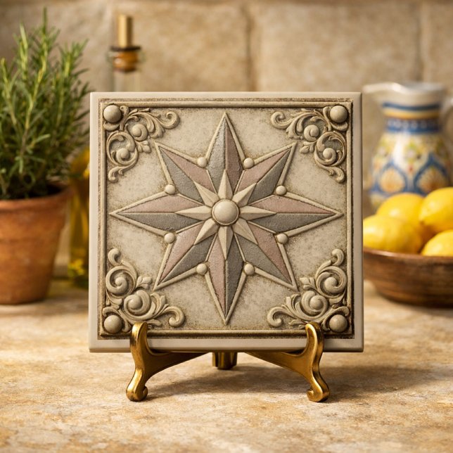 Azulejo Decoración Estrella Neutral Mediterránea Tuscan (Subido por el creador)