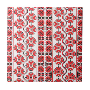 Azulejo Decoración Folclórica Floral Tile cerámico