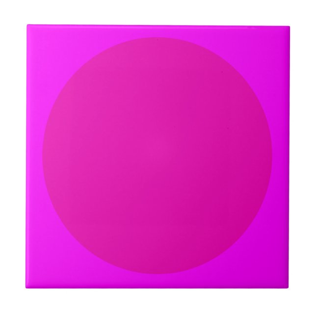Azulejo Decoración moderna de pared en magenta rosa sólido (Frente)