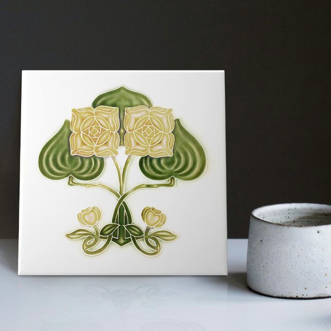 Azulejo Decoración mural Art Nouveau Vieja Peranakan (Subido por el creador)