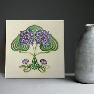 Azulejo Decoración mural Art Nouveau Vieja Peranakan C