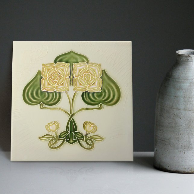 Azulejo Decoración mural Art Nouveau Vieja Peranakan C (Subido por el creador)