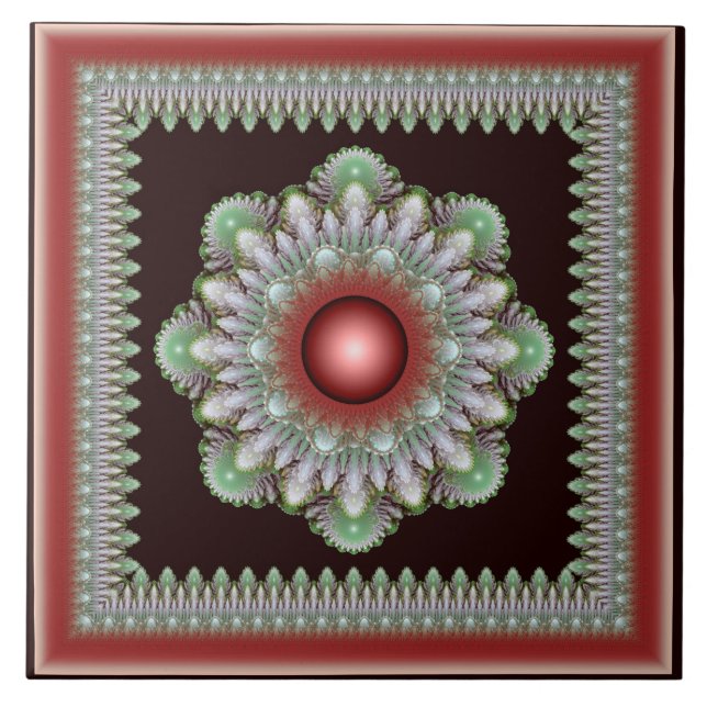 Azulejo decoración navideña brillante y lustrosa (Frente)