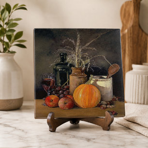 Azulejo Decoraciones de Otoño en Mesa, Calabaza, Fruta, Be